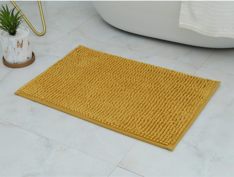 Piso de Baño Chenille 50 x 80 cm Color Mostaza