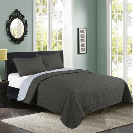 Quilt 2.0 Plazas Bicolor Black/Gray, Idetex.